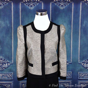 H&M 4 Linen Blend Cropped Blazer Jacket